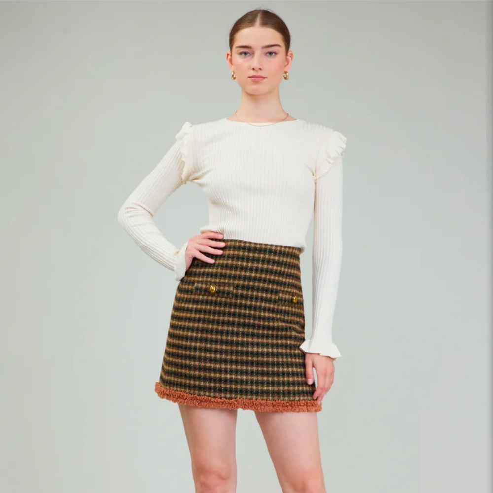 HOUNDSTOOTH VEST AND MINI SKIRT - Picture 7 of 7